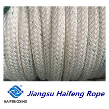 Cuerda de nylon de la cuerda de amarre de la cuerda marina de la trenza doble